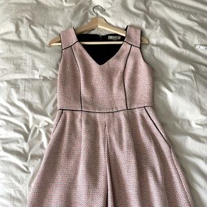 Pink Tweed Banana Republic Fit and Flare Dress